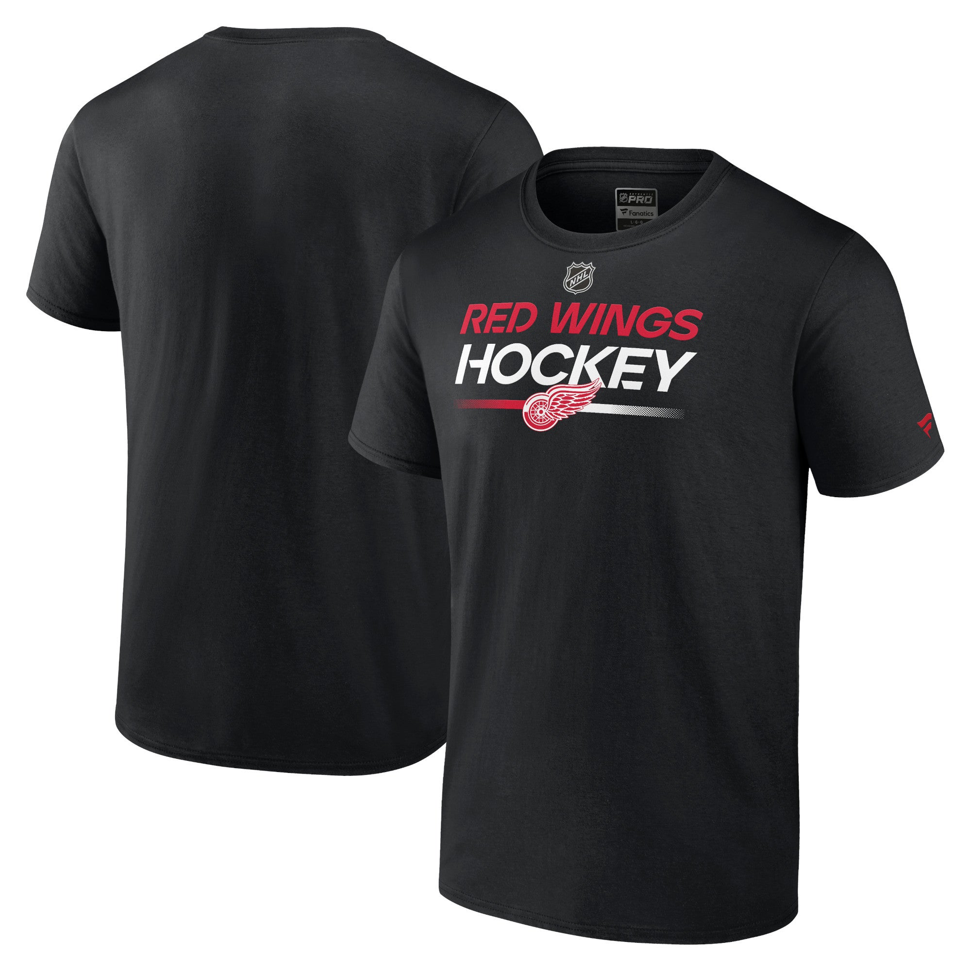 Men's Fanatics Branded Black Detroit Red Wings Authentic Pro Primary Replen Long Sleeve T-Shirt