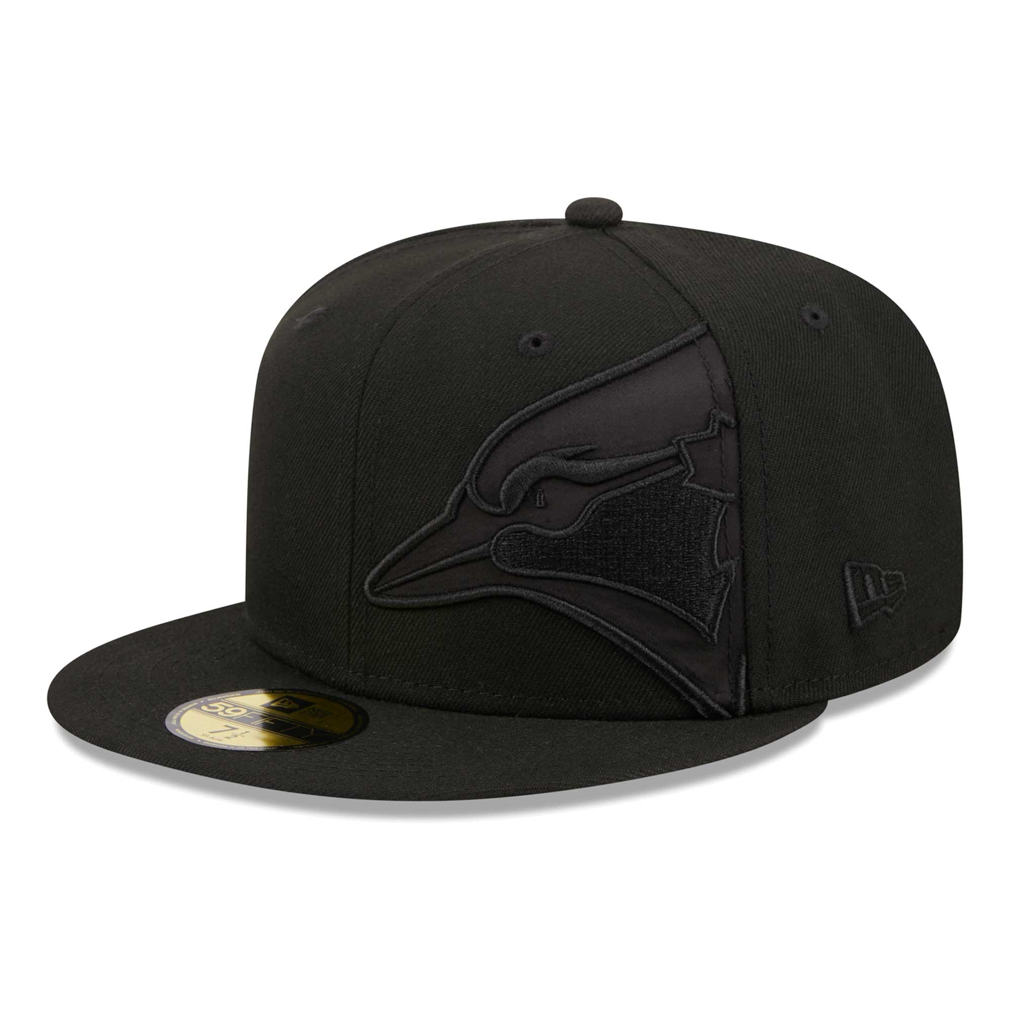 Men's Toronto Blue Jays New Era Black Satin Peek 59FIFTY Fitted Hat