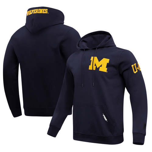  - Pro Standard Michigan Classic Pullover Hoodie - Navy