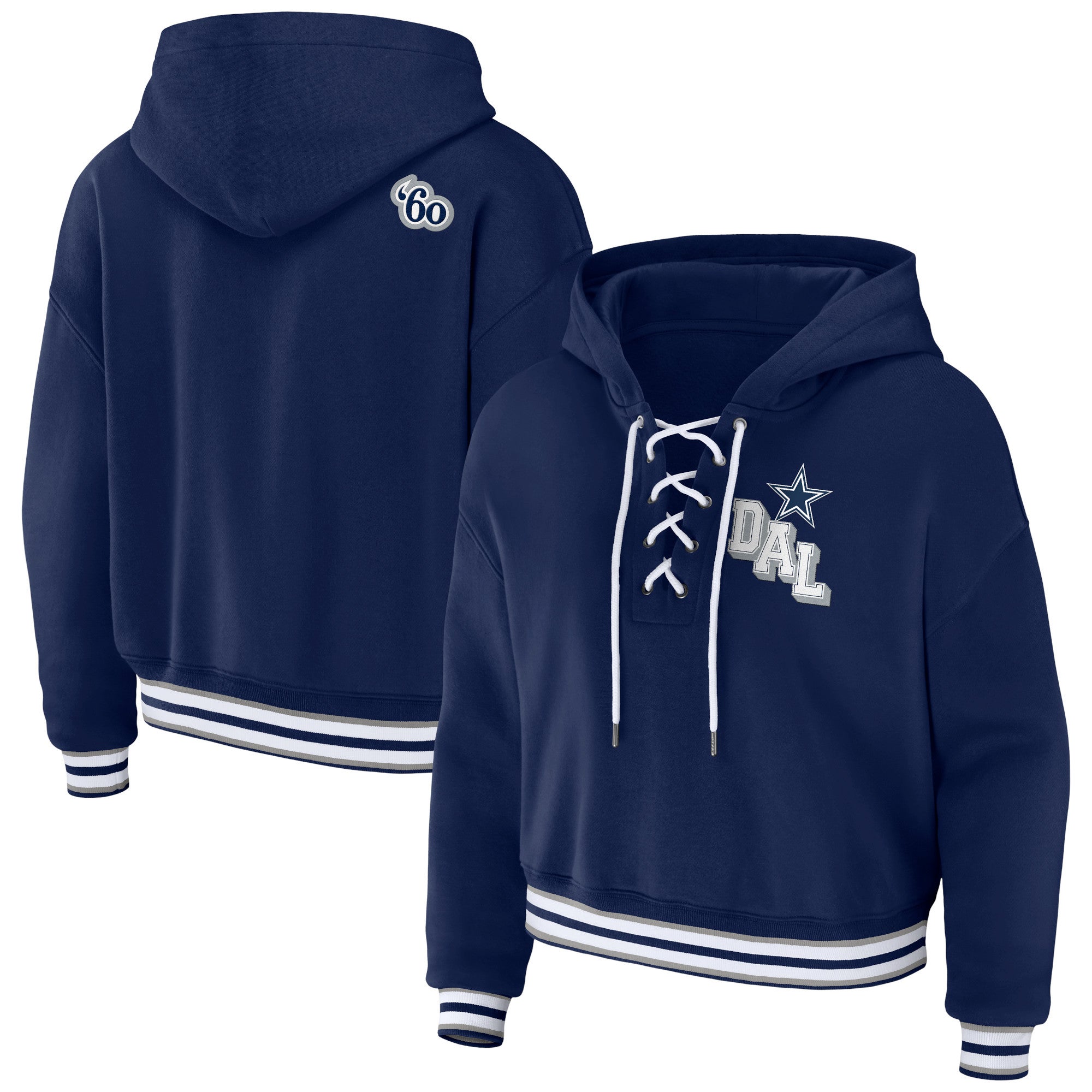 WEAR by Erin Andrews Cowboys Lace-Up Pullover Hoodie