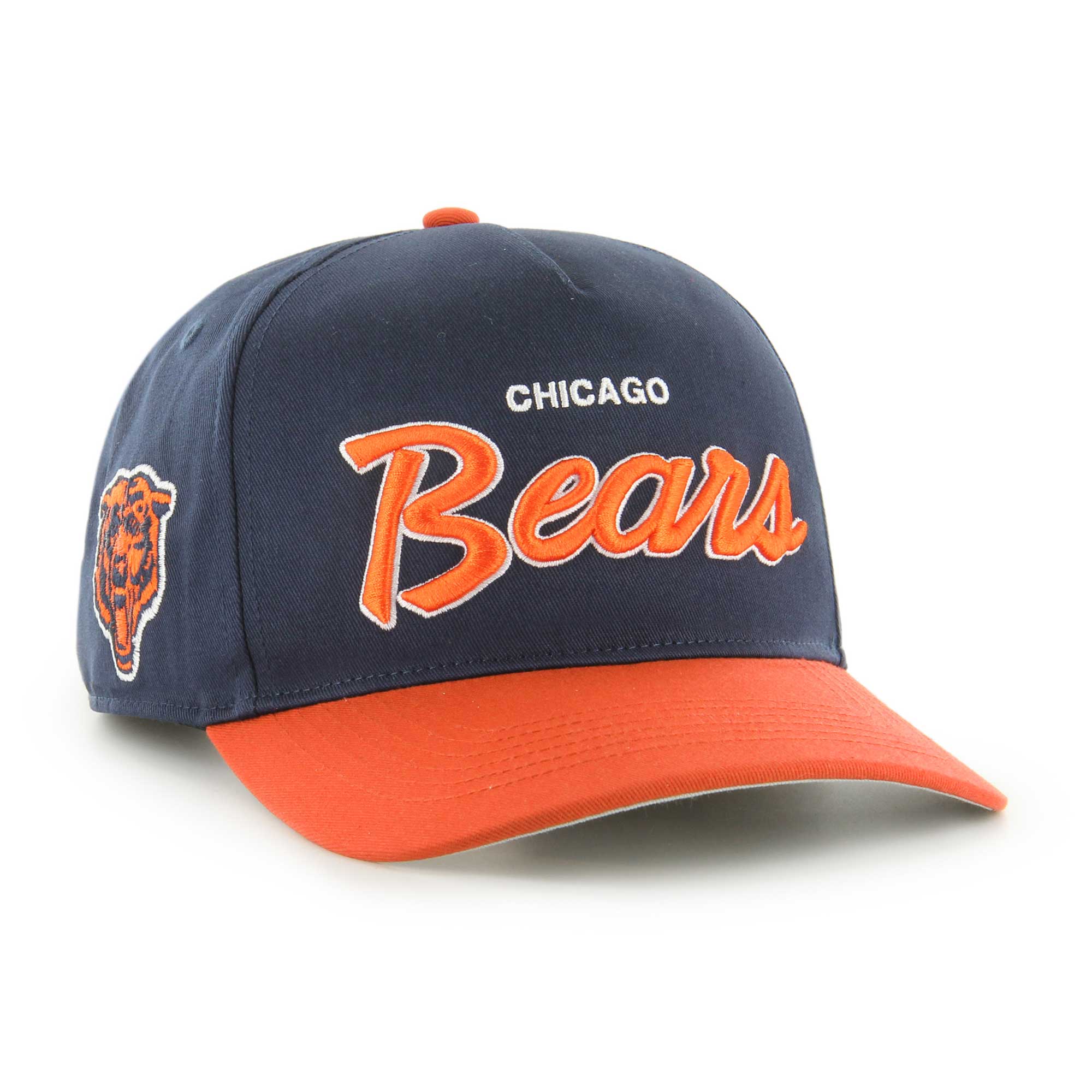 Men's '47 Navy/Orange Chicago Bears Crosstown Two-Tone Hitch Adjustable Hat