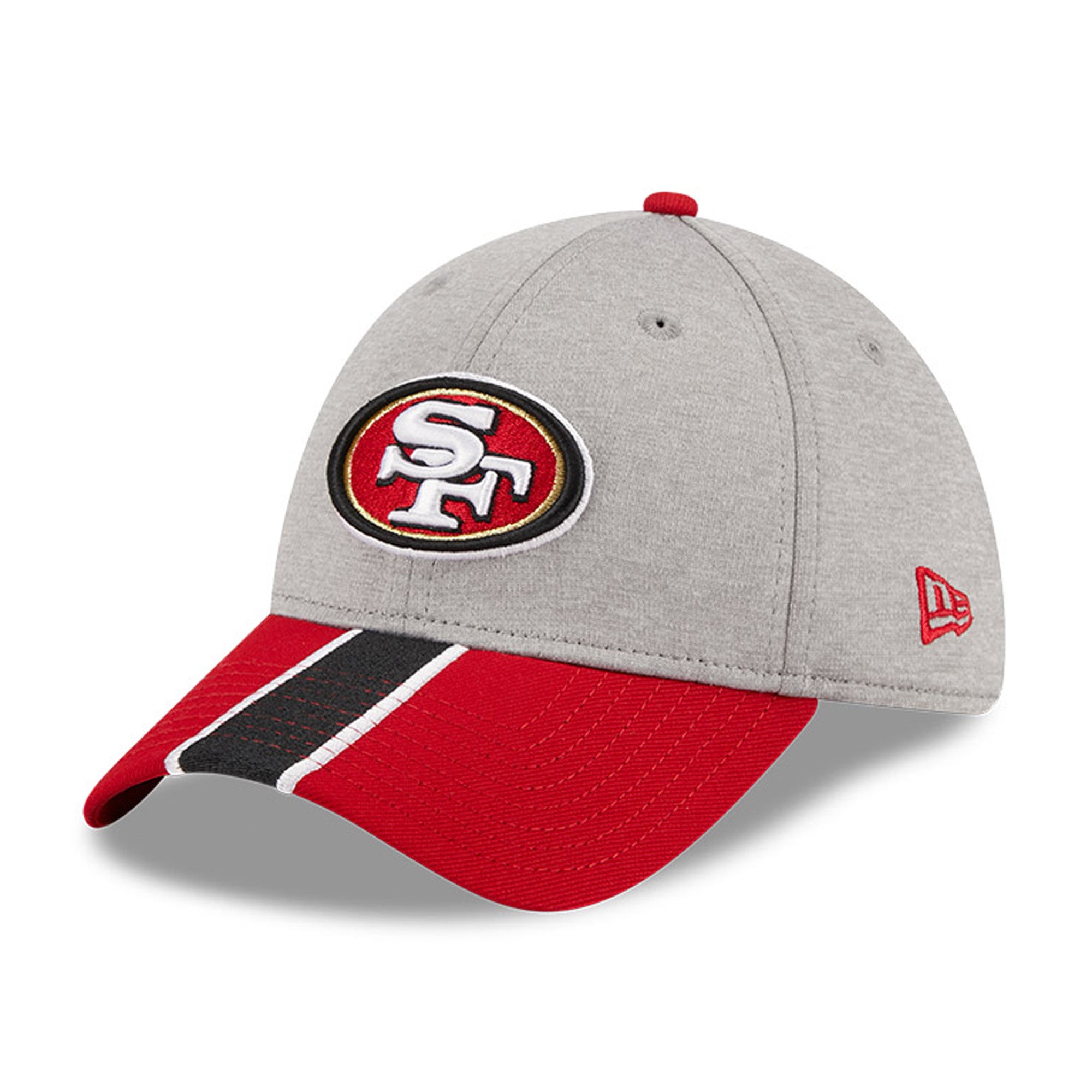 New Era 49ers Striped 39THIRTY Flex Hat