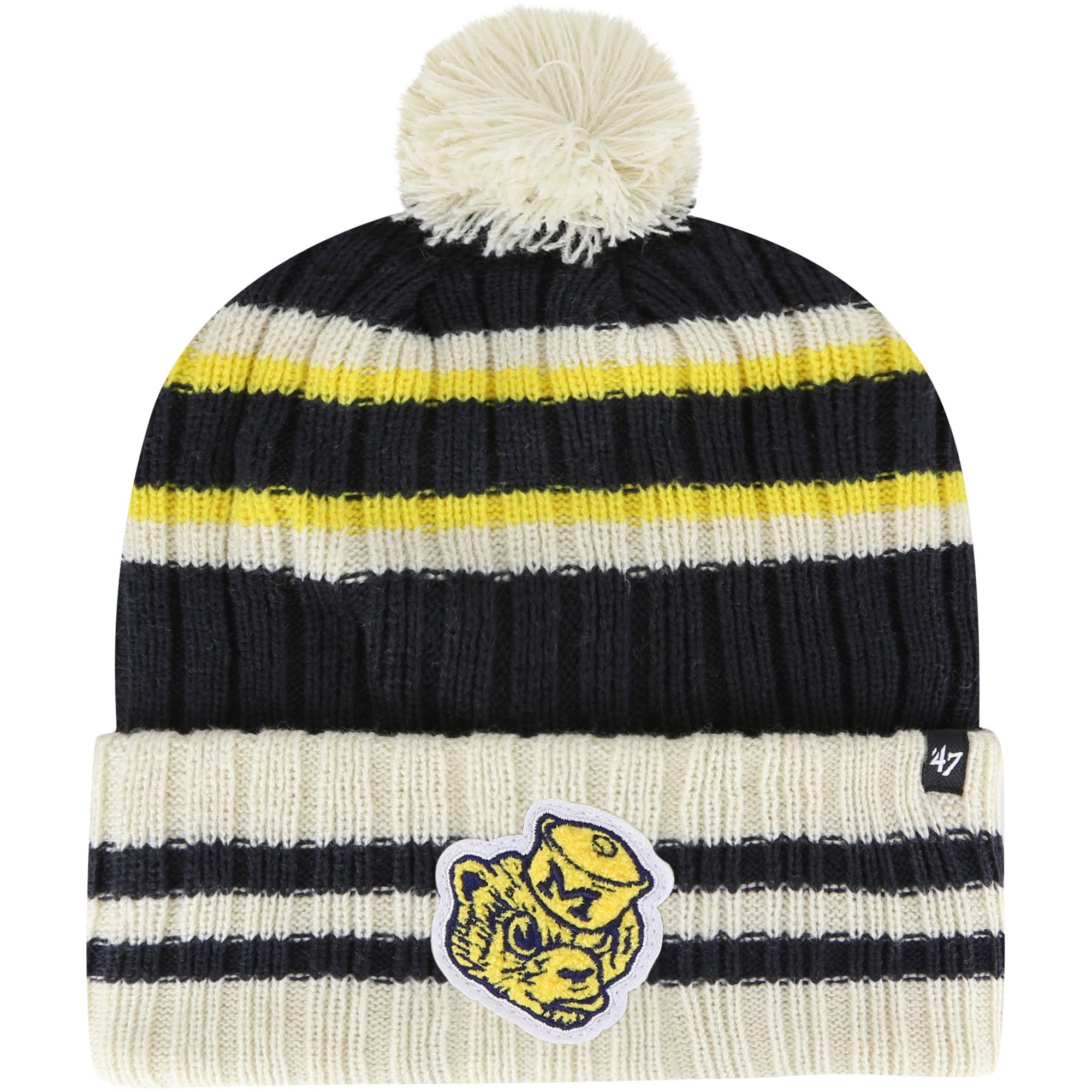 Pittsburgh Steelers Womens 47 Brand Beanie Pom Winter Hat Black