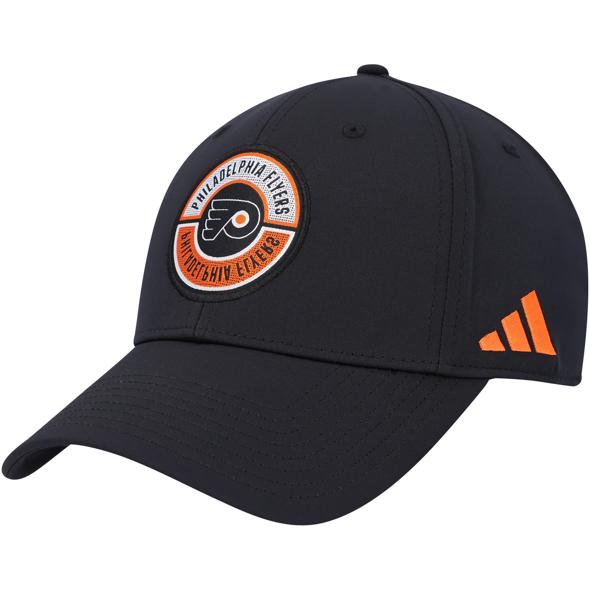 Men's Adidas Black Philadelphia Flyers Circle Logo Flex Hat Size: Large/Extra Large