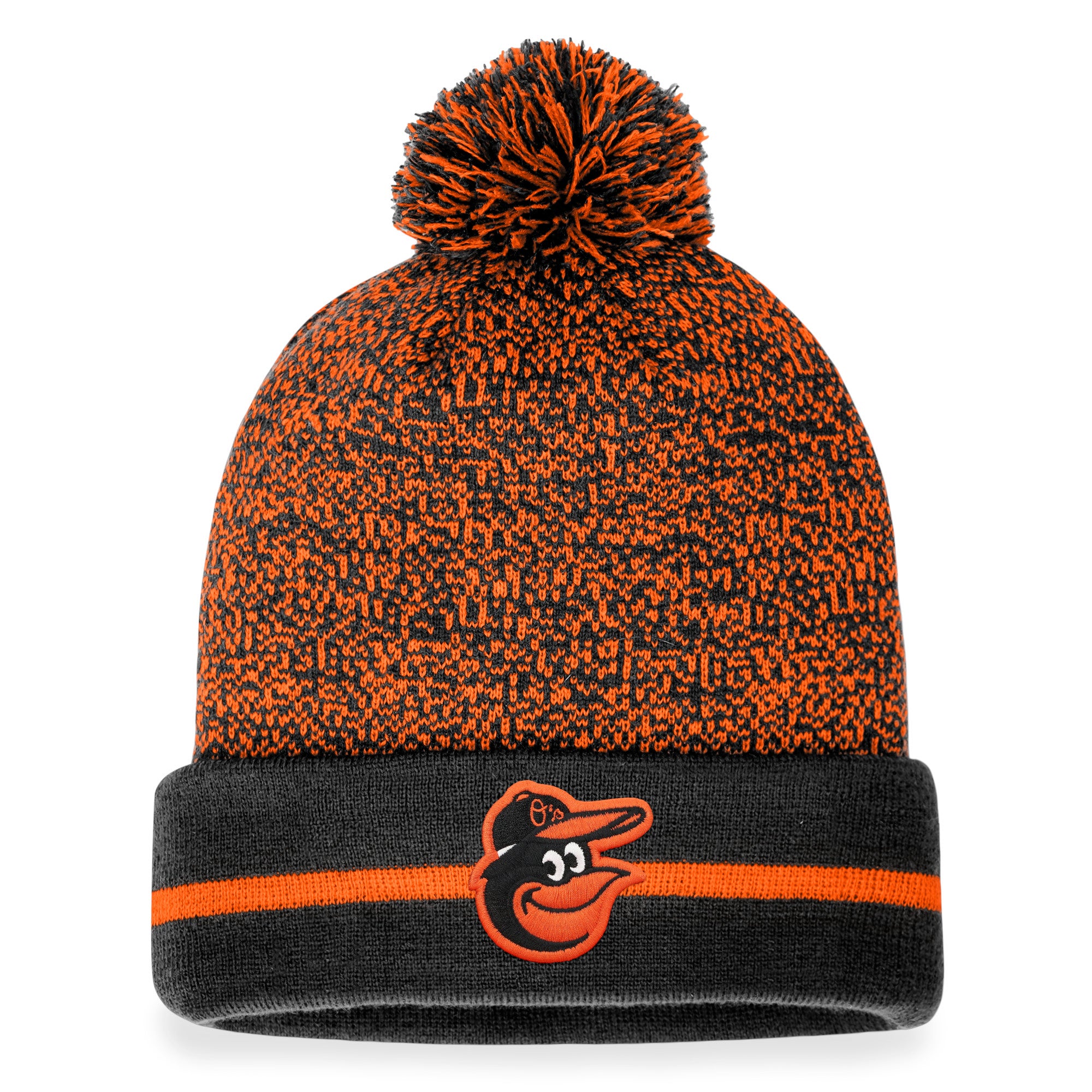 Hand Knit Black and Orange Bengals Beanie 