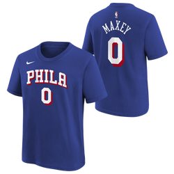 Boys' Grade School - Nike Tyrese Maxey 76ers Short Sleeve T-Shirt - Royal