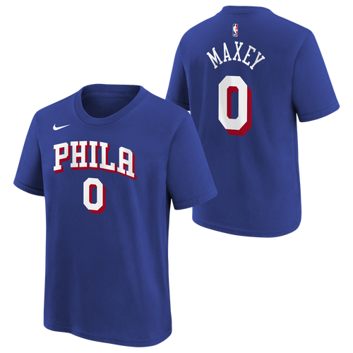 BOYS - Nike Tyrese Maxey 76ers Short Sleeve T-Shirt - Royal