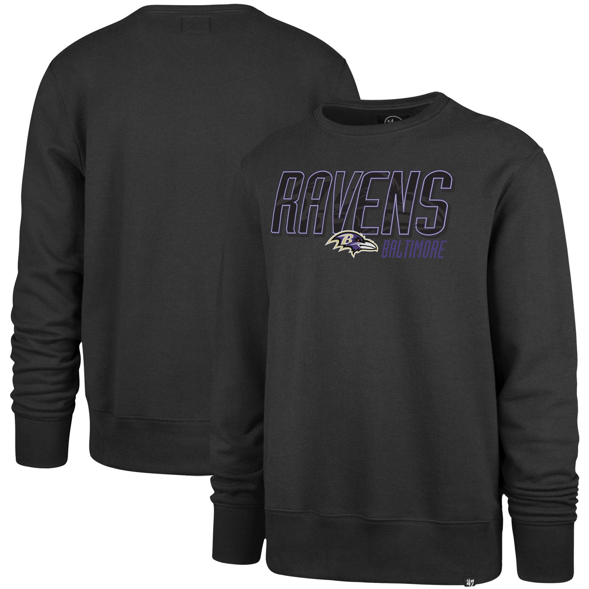 '47 Men's Baltimore Ravens Headline Black Hoodie