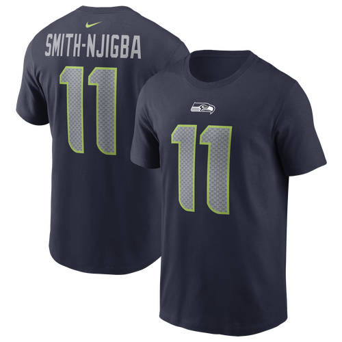 Men's Nike Jaxon Smith-Njigba Navy Seattle Seahawks 2023 Nfl Draft First Round Pick Player Name and Number T-shirt - Navy
