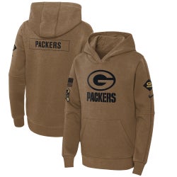 Boys' Grade School - Nike Packers 2023 Salute to Service Club Fleece... - Brown