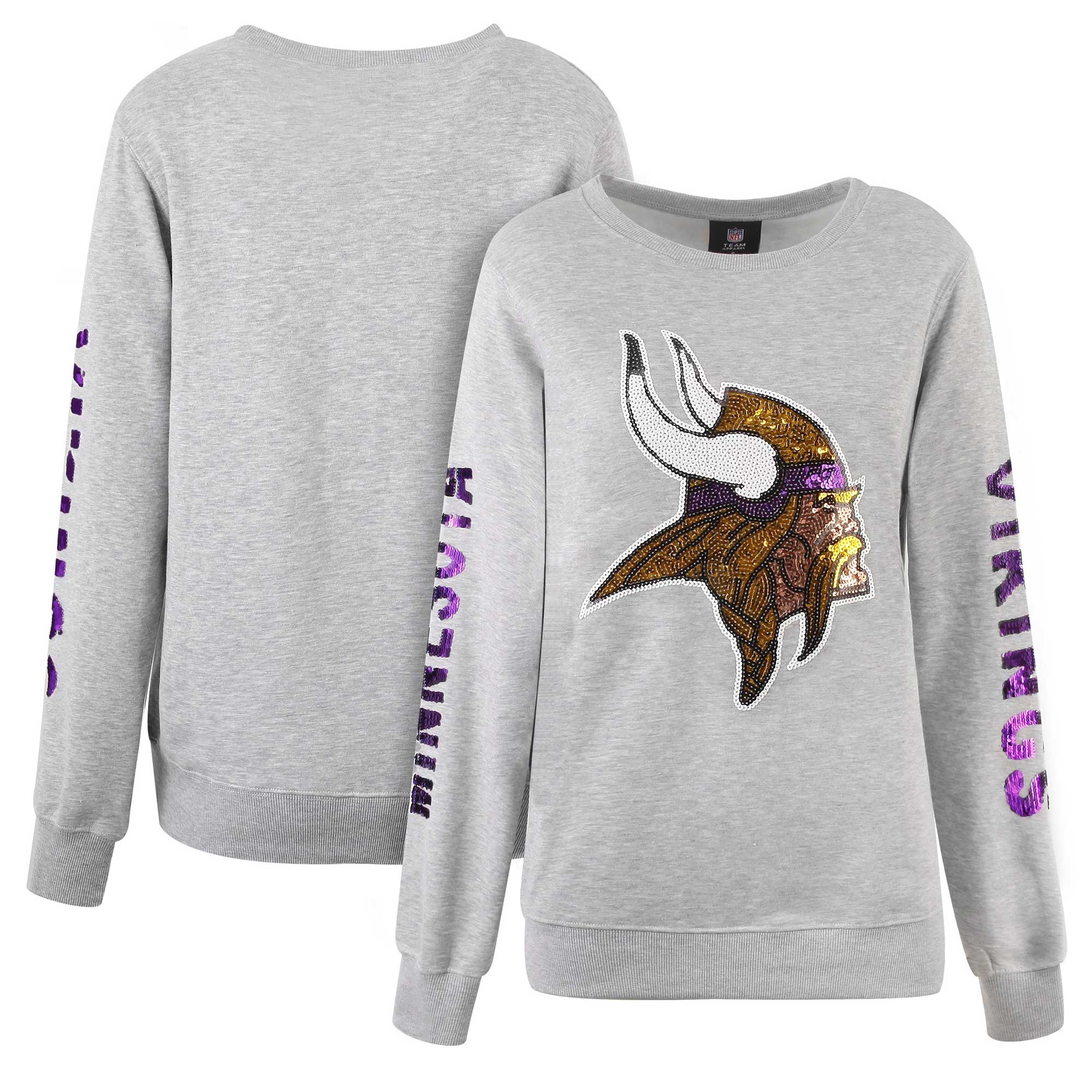 Women's Cuce White Minnesota Vikings Touchback II Fleece Pullover