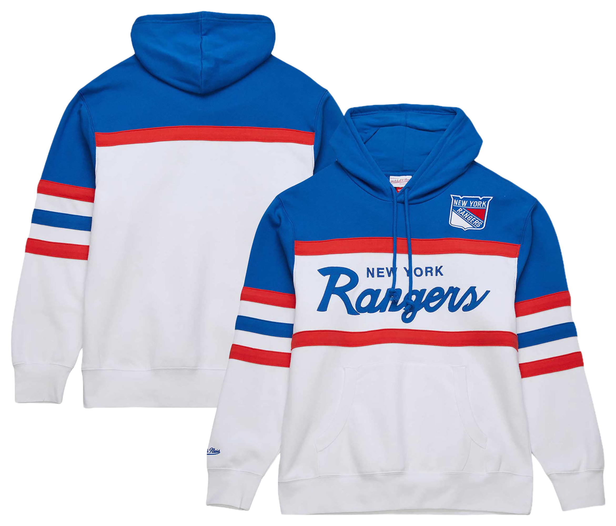Mitchell & Ness Rangers Head Coach Pullover Hoodie - Men's