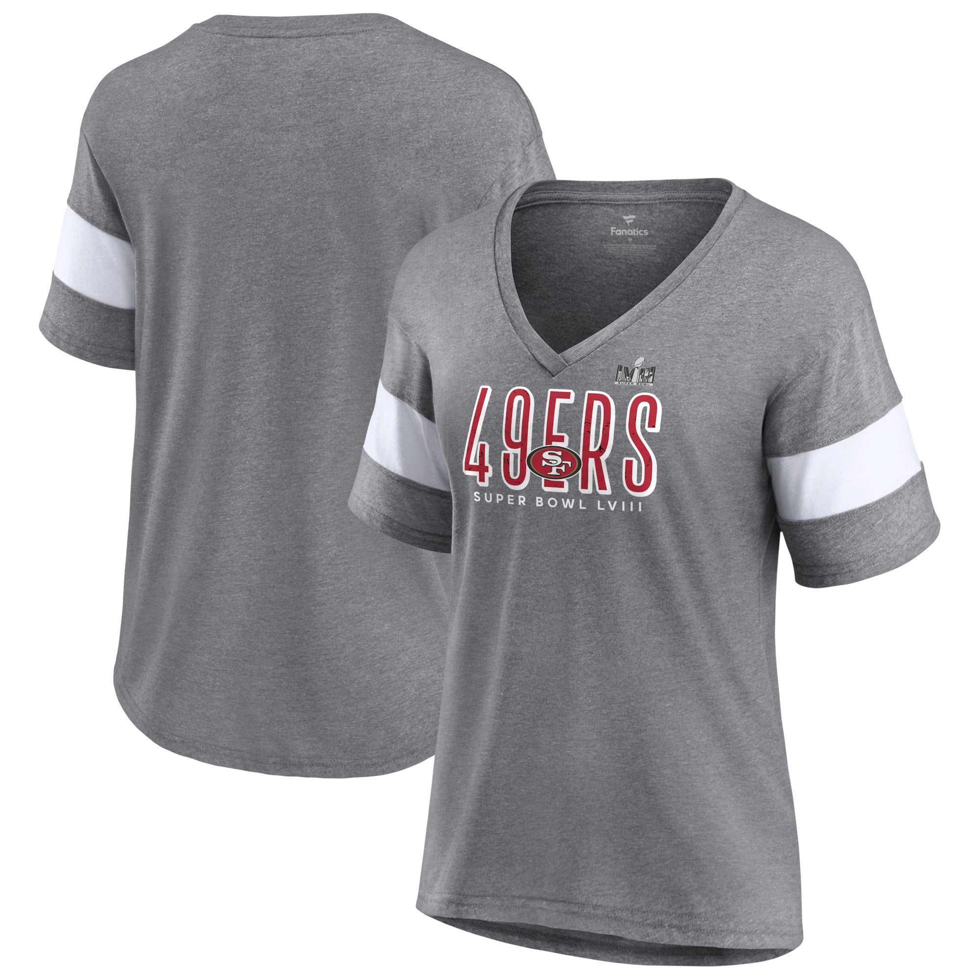 San Francisco 49ers Fanatics Branded Women's Super Bowl LVIII Personalized  Name & Number V-Neck Long Sleeve T-Shirt - Black