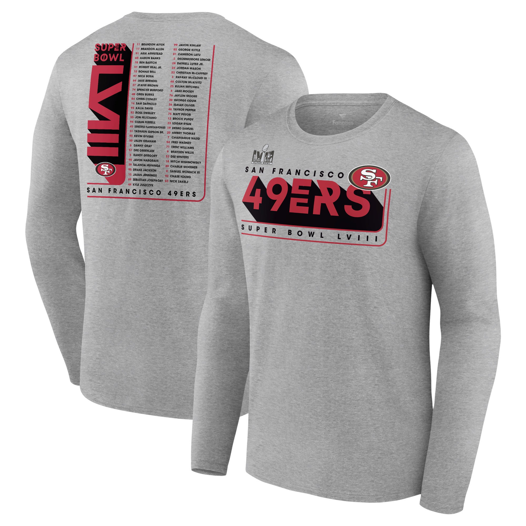 San Francisco 49ers Fanatics Branded Women's Super Bowl LVIII Personalized  Name & Number V-Neck Long Sleeve T-Shirt - Black