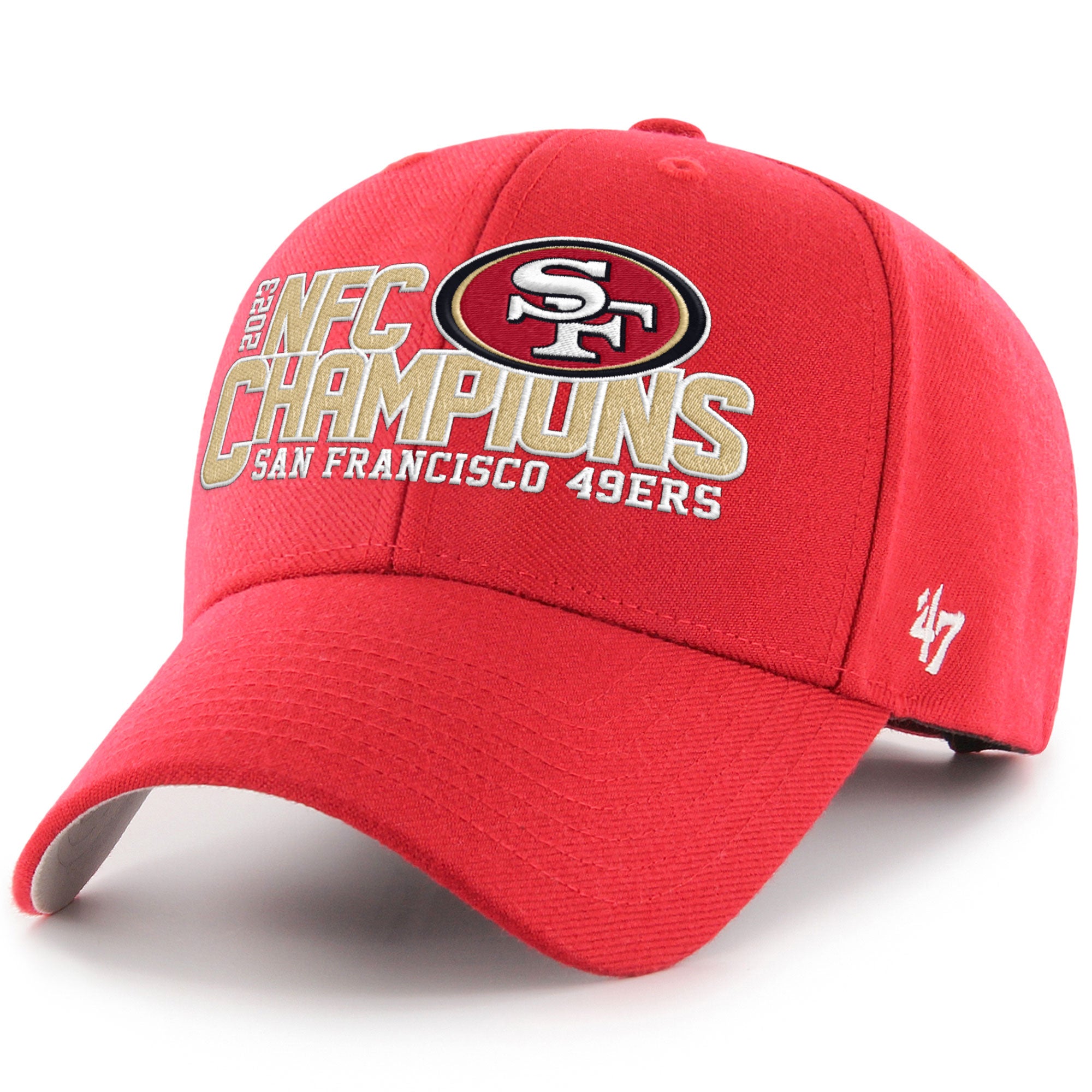 47 Brand 49ers 2023 NFC Champions MVP Adjustable Hat