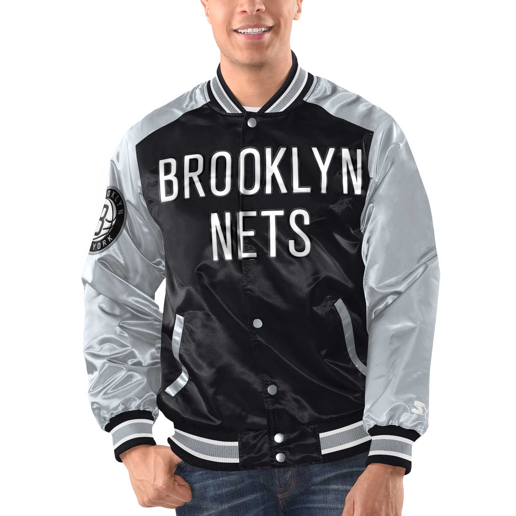Starter Nets Renegade FullSnap Varsity Jacket Foot Locker