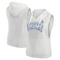 Fanatics Dodgers Lounge Script Sleeveless Pullover Hoodie Foot