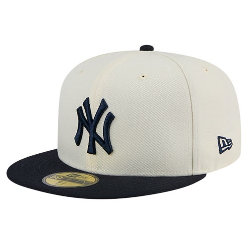  - New Era Yankees Cooperstown Chrome 59FIFTY Fitted Hat - Navy/Tan
