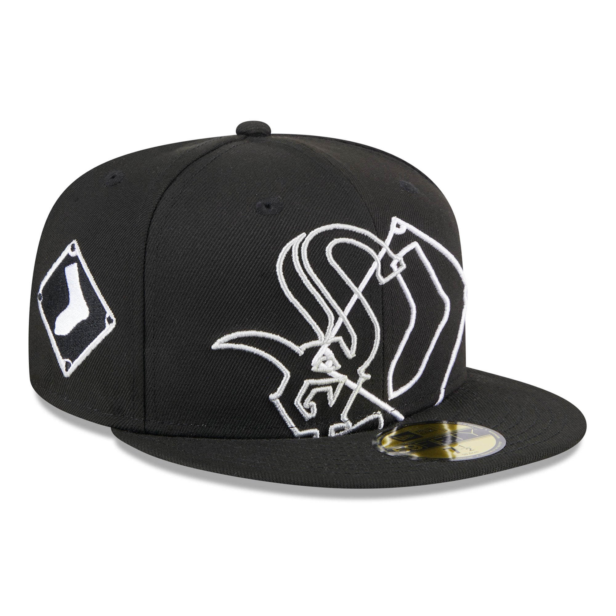 New Era White Sox Game Day Overlap 59FIFTY Fitted Hat | Champs Sports