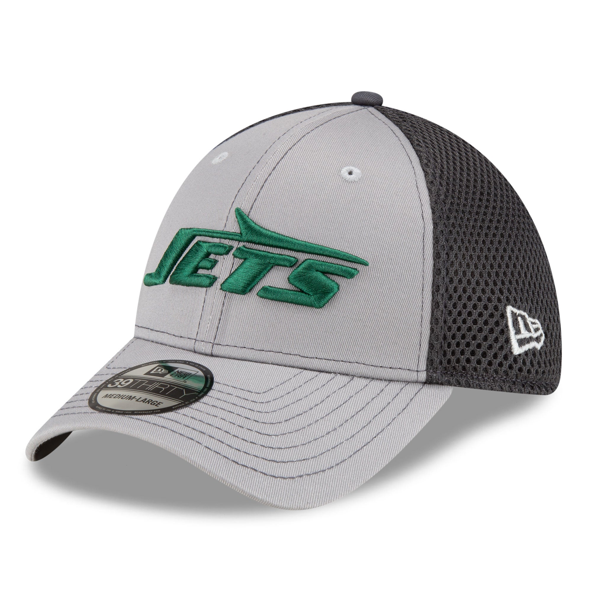 New Era Jets Graphite Grayed Out Neo 2 39THIRTY Flex Hat