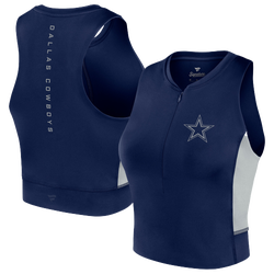 Women's - Fanatics Cowboys Studio Fitted Gym Tank - Blue