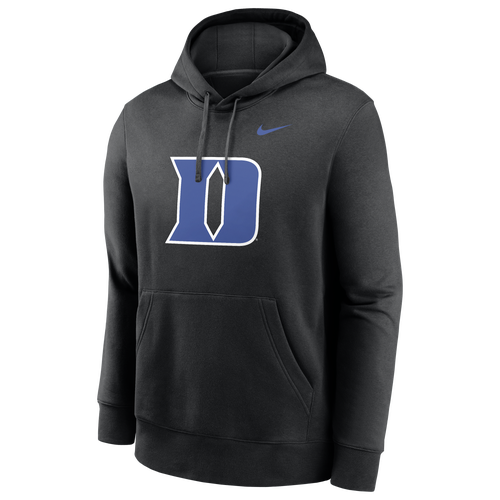 Nike Mens Duke Blue Devils Duke Primetime Evergreen Club Fleece P/O Hoodie - - Black