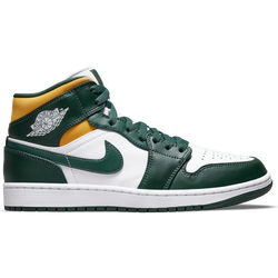 Men Shoes - Jordan 1 Mid - Noble Green-Pollen-White