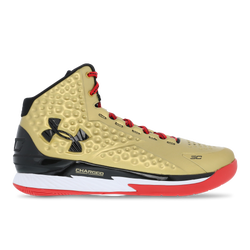 Men Shoes - Under Armour Curry 1 OG - Gold-Black-Red