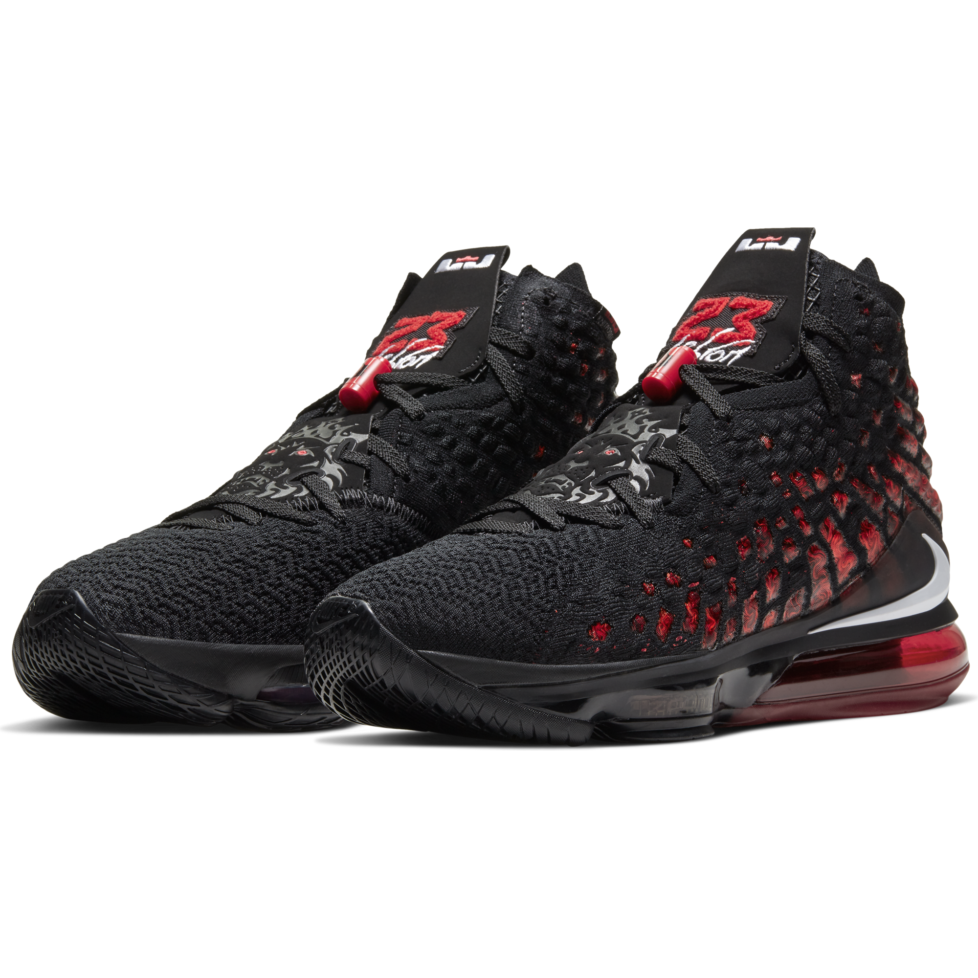 lebron 17 black and red