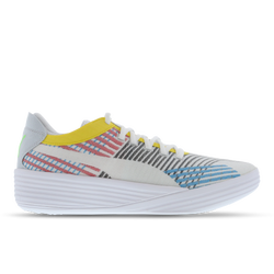Men Shoes - Puma Clyde All Pro - Puma White-Blue Atoll