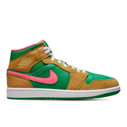 Men Shoes - Jordan 1 Mid SE - Chutney-Celestial Gold-Lucky Green