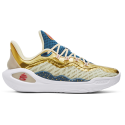 Men Shoes - Under Armour Curry 11 - Lemon Ice-Metallic Gold-Red