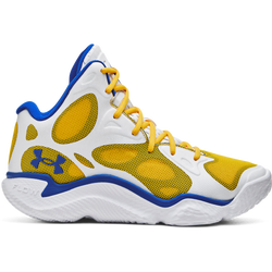 Men Shoes - Under Armour Curry Spawn Flotro - White-Taxi-Versa Blue