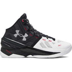 Men Shoes - Under Armour Curry 2 - White-Black-Metallic Silver