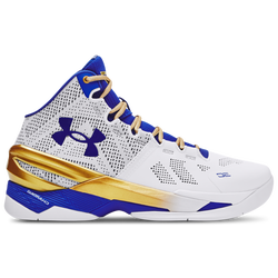 Men Shoes - Under Armour Curry 2 - White-Metallic Gold-Team Royal