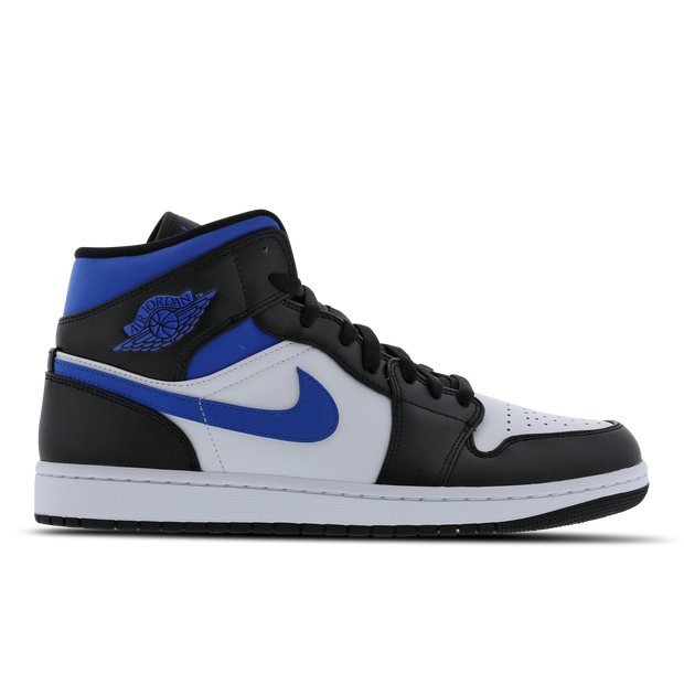 Jordan 1 Mid White Black Royal - 554724-140