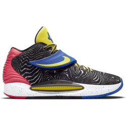 Men Shoes - Nike KD 14 - Black-Fusion Red-white-yel