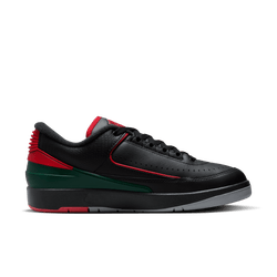 Men Shoes - Jordan 2 Retro Low - Black-Fire Red-Cement Grey