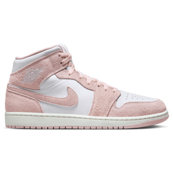 Men Shoes - Jordan 1 Mid - White-Legend Pink-Sail