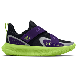 Men Shoes - Under Armour Curry 1 - Black-Purple-Morph Green