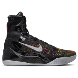 Men Shoes - Nike Kobe 9 Elite High Protro - Black-Mtlc Silver-Brt Crimson