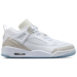 Men Shoes - Nike Jordan Spizike Low - White-Neutral Grey-Mtlc Silver