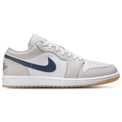 Men Shoes - Nike Air Jordan 1 Low - White-Midnight Navy-Neutral Grey