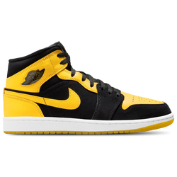 Men Shoes - Jordan 1 Mid - Black-Varsity Maize-White
