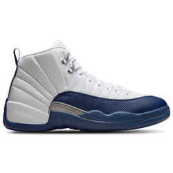Men Shoes - Jordan 12 Retro - White-French Blue-Mtlc Silver