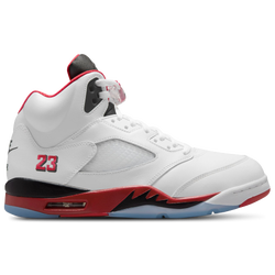 Men Shoes - Jordan 5 Retro - White-Fire Red-Black