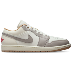 Men Shoes - Jordan 1 Low - Sail-Fire Red-College Grey