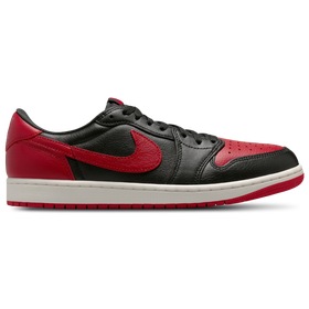 Air Jordan 1 Low - Men - Black / Black / Varsity Red