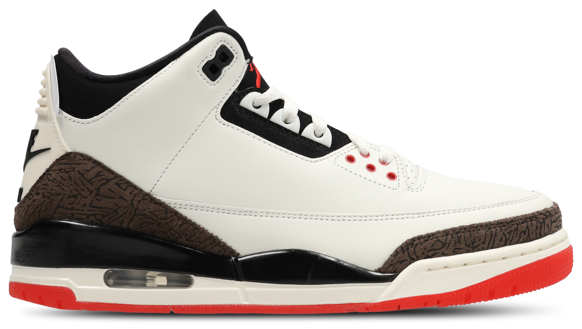 Jordan 3 Retro - Men Shoes (Sail-Black-University Red)