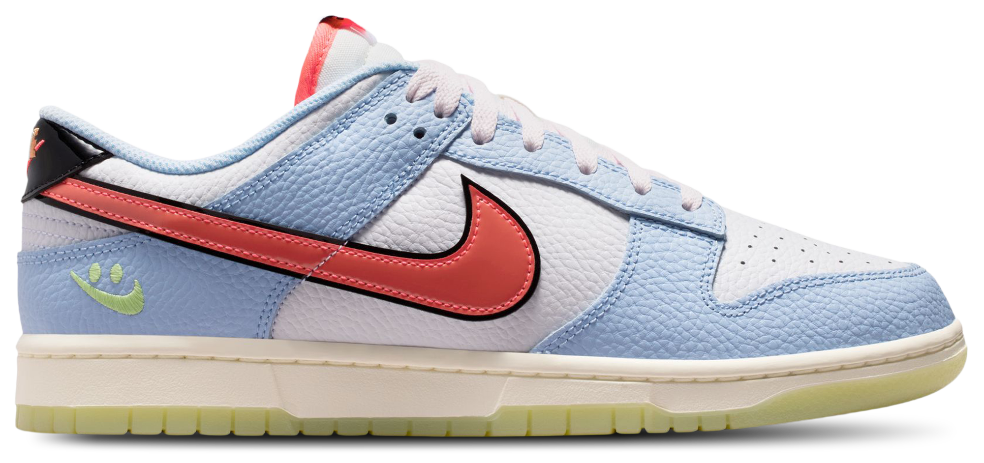Nike Dunk Low - Men Shoes (White-Flash Crimson-Hydrogen Blue)